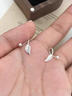 戚小米s999純銀樹(shù)葉耳釘女養耳洞耳環(huán)睡覺(jué)免摘耳骨釘2026新款閨蜜銀耳飾 樹(shù)葉耳釘一對【999足銀】 曬單實(shí)拍圖