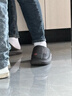 樂(lè )拖輕奢 拖鞋男秋冬季保暖居家室內PU防水厚底防滑情侶棉拖鞋男 曬單實(shí)拍圖