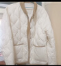 【京東直采】90絨輕薄羽絨服女短款小個(gè)子時(shí)尚休閑外套春節不打烊 米白 M 曬單實(shí)拍圖