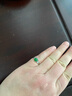 千載一玉D翡翠戒指 銀鑲女士冰底淡綠玉戒指 玉飾玉器 帶證書(shū) 款五QZZ2053 曬單實(shí)拍圖