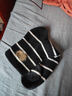 浪莎黑色襪子女純棉全棉百搭5雙裝學(xué)院風(fēng)卡通小熊中筒女棉襪 曬單實(shí)拍圖