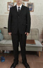 羅蒙高端免燙抗皺西服套裝男士商務(wù)休閑婚禮正裝西服外套上衣服男裝 黑色(西服+西褲+襯衫+大禮包) 4XL 曬單實(shí)拍圖