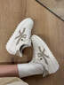 百思圖休閑鞋女閃穿鞋女鞋INS潮小白鞋女士韓版板鞋女S1073AM6米杏37 曬單實(shí)拍圖