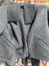 PSO Brand【羊毛呢子】撞色立領(lǐng)夾克男雙面呢拉鏈上衣慵懶感日系外套冬 碳末灰 Carbon L 曬單實(shí)拍圖