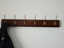 景彩壁掛衣帽架墻壁置物架掛衣架門(mén)后掛鉤墻上實(shí)木掛鉤6鉤J02胡桃色 曬單實(shí)拍圖