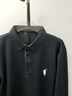 羅蒙（ROMON）長(cháng)袖t恤男通勤風(fēng)拉夫刺繡輕奢翻領(lǐng)高彈免熨燙男士POLO衫 藏 XL 曬單實(shí)拍圖