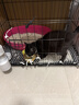 貝初眾狗籠子大中小型犬帶廁所折疊便攜貓籠子超大號狗狗圍欄寵物籠 黑色70*50*60cm【25斤內】 托盤(pán)+腳墊 折疊免安裝 曬單實(shí)拍圖