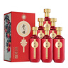金六福 長(cháng)壽圖中國紅 清香型白酒 53度 500ml*6瓶 整箱裝 年貨送禮品酒 曬單實(shí)拍圖