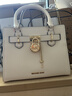 MICHAEL KORS 邁克高仕 MK Hamilton 女士小號斜挎包手提包 奶白色 289 NS 曬單實(shí)拍圖