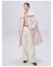 艾萊依羽絨服女仿羊羔毛領(lǐng)拼接長(cháng)款時(shí)尚加厚過(guò)膝新年外套冬 果凍粉155 曬單實(shí)拍圖