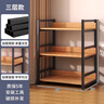 耐家（Naijia）架子置物架落地多層收納儲物書(shū)架辦公室桌邊鋼木臥室簡(jiǎn)易家用書(shū)柜 3層黃梨木色-長(cháng)60高81 曬單實(shí)拍圖