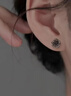 Lnieer999足銀黑色玫瑰花耳釘2025年新款爆款女花朵耳環(huán)高級感小眾耳飾 暗夜玫瑰耳釘【999銀針】 曬單實(shí)拍圖