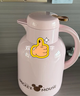 迪士尼保溫壺家用暖水壺熱水瓶暖壺暖瓶玻璃內膽按壓式 1.3L悅已粉金 曬單實(shí)拍圖