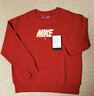 NIKE3BRAND 耐克男女童純棉紅色拜年服衛衣撞色logo兒童休閑上衣 曬單實(shí)拍圖