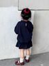 FADOBABY女童套裝2026春季新款女寶寶韓版可愛(ài)卡通衛衣半裙休閑兩件套潮 藏藍色卡通衛衣+半裙2件套 100 cm 曬單實(shí)拍圖
