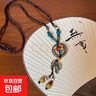 彩色陶瓷串珠樹(shù)葉吊墜項鏈民族風(fēng)復古百搭鎖骨鏈小眾時(shí)尚毛衣鏈女 項鏈-彩色 曬單實(shí)拍圖