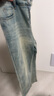 自由系窄版闊腿牛仔褲女春秋季2025新款小個(gè)子直筒高腰顯瘦彈力拖地褲 曬單實(shí)拍圖