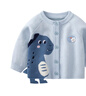 波步（BORBOON B）男童春裝兩件套衣服2026新款男寶針織外套上衣春季嬰幼兒開(kāi)衫套裝 【三件套】6793藍 90 曬單實(shí)拍圖