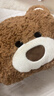 名創(chuàng  )優(yōu)品（MINISO）吉福特熊大頭靠枕睡眠抱枕午睡枕客廳臥室擺件毛絨玩偶生日禮物女 曬單實(shí)拍圖