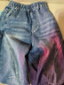 左西童裝男童牛仔褲春裝兒童春款褲子2026新款洋氣彎刀褲 牛仔色 150 曬單實(shí)拍圖