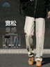 頂峰保羅（Dingfengbaoluo）美式牛仔褲男春秋季高街直筒寬松潮牌男生闊腿長(cháng)褲DFS05黃泥色XL 曬單實(shí)拍圖