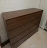 五斗柜實(shí)木儲物柜客廳靠墻一體收納柜臥室簡(jiǎn)約現代床尾置物柜斗柜 【雙排八抽*加厚板材】郁金檀木色120CM;組裝 曬單實(shí)拍圖