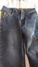 啄木鳥(niǎo)牛仔褲男春秋冬季新款寬松加絨休閑高端直筒褲男青年彈力長(cháng)褲子男 藍灰色 31 （建議120-130斤） 曬單實(shí)拍圖