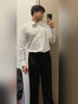 杉杉【含桑蠶絲】長(cháng)袖襯衫男士莫代爾柔順商務(wù)休閑免燙襯衣 19101 39  曬單實(shí)拍圖