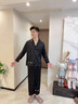 LULU CARTER100%桑蠶絲真絲睡衣送男友長(cháng)輩節日生日禮物高級感中國風(fēng)禮盒套裝 江南竹韻-雅黑 XL 建議【140-160斤】 曬單實(shí)拍圖