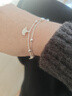 中國黃金（CHINA GOLD）S銀三生有幸手鏈女款雙層銀杏手飾情人情人節生日禮物送女朋友 【新年送禮】925銀三生有幸手鏈 曬單實(shí)拍圖
