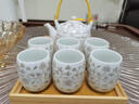 古笙記配竹托景德鎮陶瓷茶具套裝家用整套提梁壺中式泡茶壺茶杯子帶過(guò)濾 白金蘭藤(主圖款)  7件 7件 曬單實(shí)拍圖
