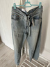 Levi's李維斯冰酷系列新款女士彎刀褲香蕉褲白色寬松牛仔長(cháng)褲 淺藍色 27 (30) 腰圍偏大 曬單實(shí)拍圖