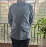 杉杉【羊毛一體絨】保暖襯衫男休閑商務(wù)加絨加厚襯衣 灰綠千鳥(niǎo)格 39 曬單實(shí)拍圖