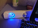 賽達SADA電腦音響臺式家用藍牙音箱有線(xiàn)帶麥克風(fēng)usb筆記本一線(xiàn)通長(cháng)條RGB燈效桌面游戲電競 白色升級版 曬單實(shí)拍圖