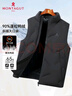 夢(mèng)特嬌（MONTAGUT）冬季羽絨馬甲男士背心立領(lǐng)90%鴨絨坎肩加厚外套 1014黑色 2XL  曬單實(shí)拍圖