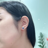 廷亮珠寶 戴妃豪華款皇家藍藍寶石耳釘1.4克拉18K金鑲嵌65分鉆石彩寶 曬單實(shí)拍圖