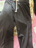 棉致休閑褲男港風(fēng)潮流寬松系帶運動(dòng)衛褲百搭闊腿褲 黑色直筒 XL 曬單實(shí)拍圖