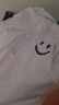 雅爾索撿漏尾貨剪標短袖白色男女T恤寬松圓領(lǐng)半截袖內搭上衣服 柔軟順滑-笑臉 3XL 135-150斤 曬單實(shí)拍圖