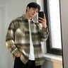班尼路（Baleno）潮牌復古格子長(cháng)袖襯衫男款春秋季新款美式寬松休閑百搭襯衣薄外套 曬單實(shí)拍圖