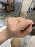 中國黃金（CHINA GOLD）蹦迪珠三圈黃金戒指女款足金素圈開(kāi)口指環(huán)情人節禮物送女朋友老婆 品牌禮盒包裝(無(wú)產(chǎn)品勿單拍) 曬單實(shí)拍圖