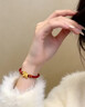 中國珠寶黃金幸福小馬手鏈女款足金馬年紅手繩生日情人節禮物送女朋友老婆 足金幸福小馬手繩+品牌禮盒 金重約1.1g 曬單實(shí)拍圖
