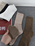鴨鴨襪子女冬季【100%純棉+10抗菌】女士毛圈加厚長(cháng)筒襪保暖高筒長(cháng)襪 曬單實(shí)拍圖