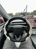 CKULH德國適用于特斯拉model3/Y方向盤(pán)套把套夏季煥新版裝飾吸汗配 升級款皮白色款 曬單實(shí)拍圖