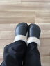 樸西棉拖鞋女防水秋冬季家居戶(hù)外保暖毛絨厚底女款拖鞋 煙墨黑 35-36 曬單實(shí)拍圖