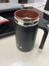 祁宜紫砂保溫杯男士款高檔茶杯商務(wù)饋贈退休紀念禮品水杯定制刻字LOGO 磨砂黑色辦公杯（禮盒）450ml 曬單實(shí)拍圖