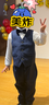 衣諾坊兒童西服馬甲套裝男童演出服藏青禮服 藏青：馬甲套裝 120CM 曬單實(shí)拍圖