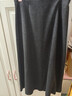 灰色醋酸羊毛呢半身裙女春秋2026新款氣質(zhì)百褶裙垂感a字中長(cháng)傘裙 灰色-毛呢 2XL (30) 曬單實(shí)拍圖