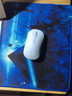 靈蛇（LINGSHE)鼠標墊 320*270*2mm家用辦公游戲電腦桌墊  精密包邊防滑  可水洗  P03藍色 曬單實(shí)拍圖