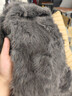 范思藍恩學(xué)院復古風(fēng)一手長(cháng)仿羊毛皮草2025冬裝立領(lǐng)牛角扣短外套女 流光灰咖 S 曬單實(shí)拍圖