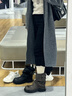 熱風(fēng)商場(chǎng)同款時(shí)裝靴女2025年冬季新款復古中筒休閑靴美拉德褲管靴 曬單實(shí)拍圖